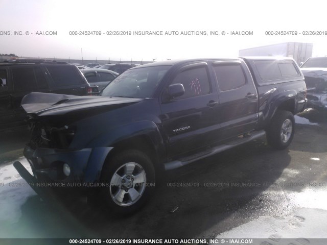 3TMMU52N58M006929 - 2008 TOYOTA TACOMA DOUBLE CAB LONG BED Көк фото 2