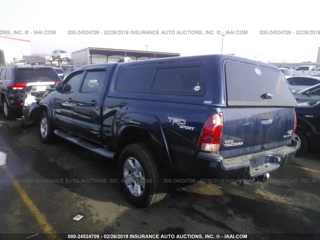 3TMMU52N58M006929 - 2008 TOYOTA TACOMA DOUBLE CAB LONG BED BLUE photo 3