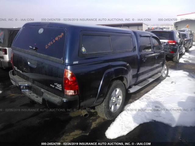 3TMMU52N58M006929 - 2008 TOYOTA TACOMA DOUBLE CAB LONG BED Көк фото 4