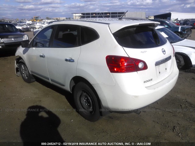 JN8AS5MT0BW167687 - 2011 NISSAN ROGUE S/SV/KROM WHITE photo 3