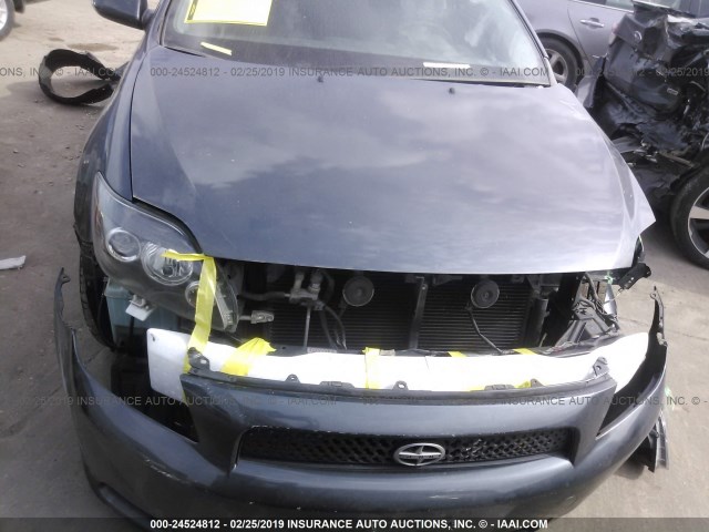 JTKDE3B70A0316913 - 2010 TOYOTA SCION TC GRAY photo 6