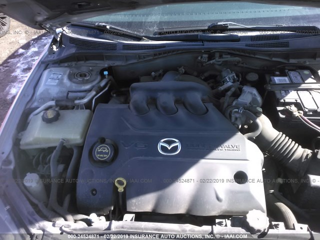 1YVHP80DX75M13051 - 2007 MAZDA 6 S SILVER photo 10