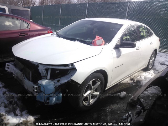 1G1ZB5ST1GF229258 - 2016 CHEVROLET MALIBU LS WHITE photo 2