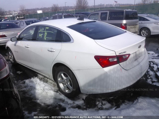 1G1ZB5ST1GF229258 - 2016 CHEVROLET MALIBU LS WHITE photo 3