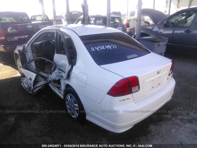 2HGES16415H559187 - 2005 HONDA CIVIC DX WHITE photo 3