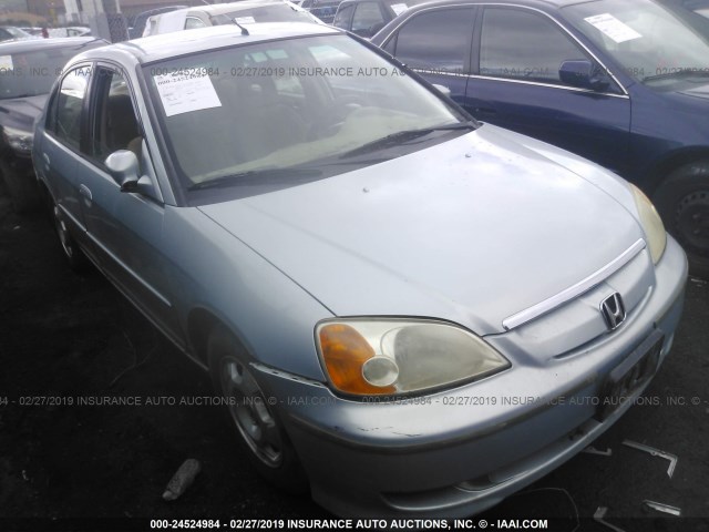 JHMES96653S022860 - 2003 HONDA CIVIC HYBRID Light Blue photo 1