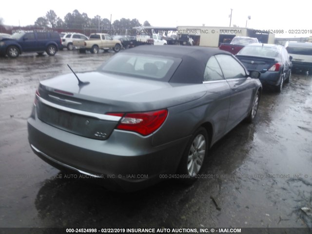 1C3BCBEB3CN162836 - 2012 CHRYSLER 200 TOURING GRAY photo 4