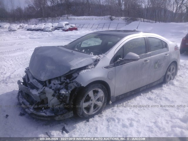 1G1RA6E47CU125540 - 2012 CHEVROLET VOLT SILVER photo 2