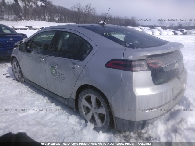 1G1RA6E47CU125540 - 2012 CHEVROLET VOLT SILVER photo 3