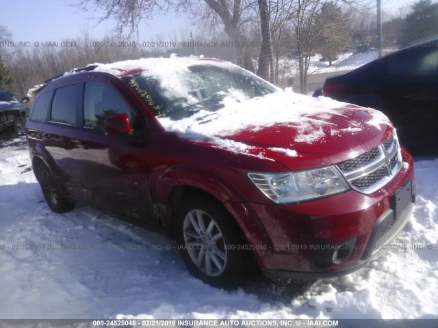 3C4PDCBG0DT565291 - 2013 DODGE JOURNEY SXT RED photo 1