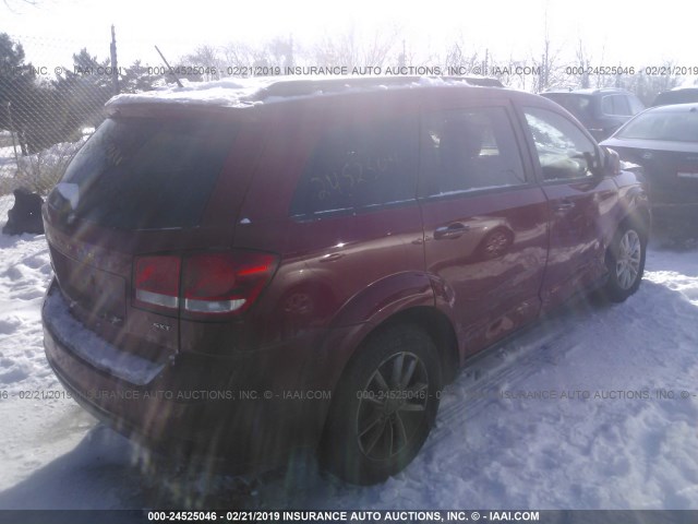 3C4PDCBG0DT565291 - 2013 DODGE JOURNEY SXT RED photo 4