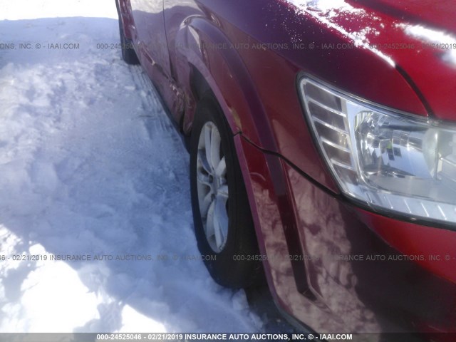 3C4PDCBG0DT565291 - 2013 DODGE JOURNEY SXT RED photo 6