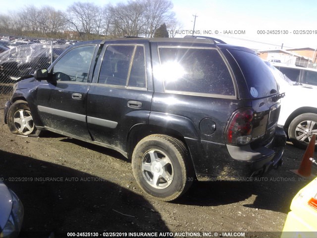 1GNDS13S952118873 - 2005 CHEVROLET TRAILBLAZER LS/LT BLACK photo 3