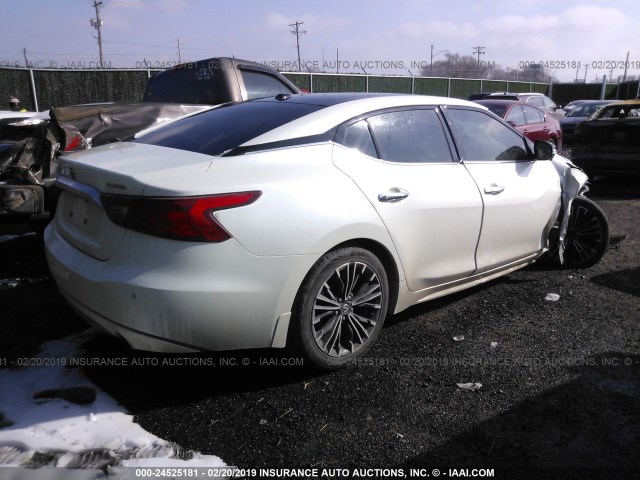 1N4AA6AP0GC387972 - 2016 NISSAN MAXIMA 3.5S/SV/SL/SR/PLAT WHITE photo 4