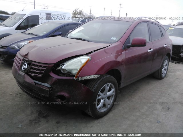 JN8AS5MT0AW017366 - 2010 NISSAN ROGUE S/SL/KROM RED photo 2