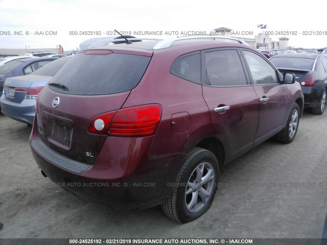 JN8AS5MT0AW017366 - 2010 NISSAN ROGUE S/SL/KROM RED photo 4