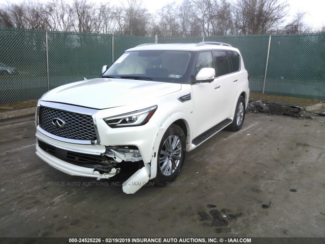 JN8AZ2NE4J9193992 - 2018 INFINITI QX80 SIGNATURE/LIMITED WHITE photo 2