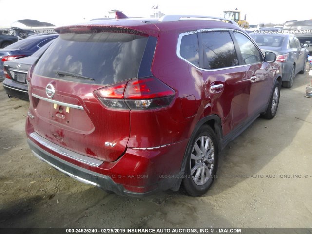 5N1AT2MT3HC860590 - 2017 NISSAN ROGUE S/SL RED photo 4