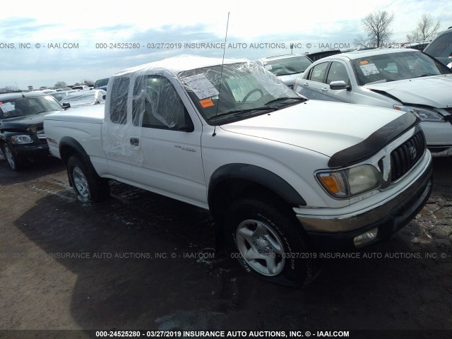 5TEWN72N14Z413502 - 2004 TOYOTA TACOMA XTRACAB WHITE photo 1