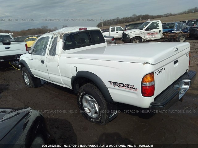 5TEWN72N14Z413502 - 2004 TOYOTA TACOMA XTRACAB WHITE photo 3