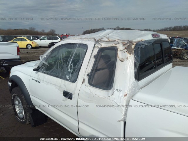 5TEWN72N14Z413502 - 2004 TOYOTA TACOMA XTRACAB WHITE photo 6