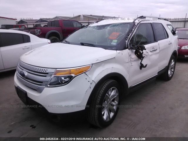 1FM5K7D84FGA13726 - 2015 FORD EXPLORER XLT WHITE photo 2