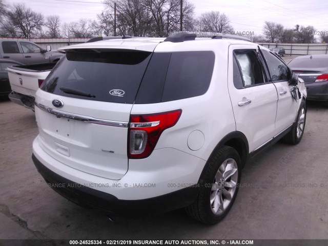 1FM5K7D84FGA13726 - 2015 FORD EXPLORER XLT WHITE photo 4