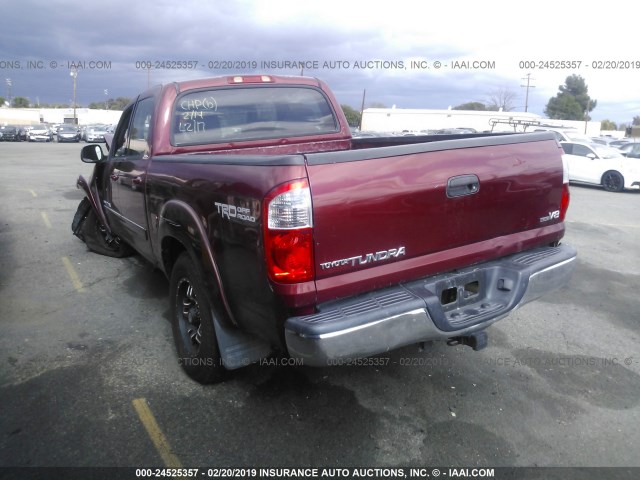 5TBET34166S520106 - 2006 TOYOTA TUNDRA DOUBLE CAB SR5 MAROON photo 3