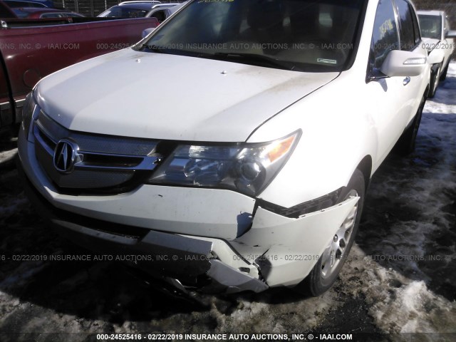 2HNYD28498H557159 - 2008 ACURA MDX TECHNOLOGY WHITE photo 6