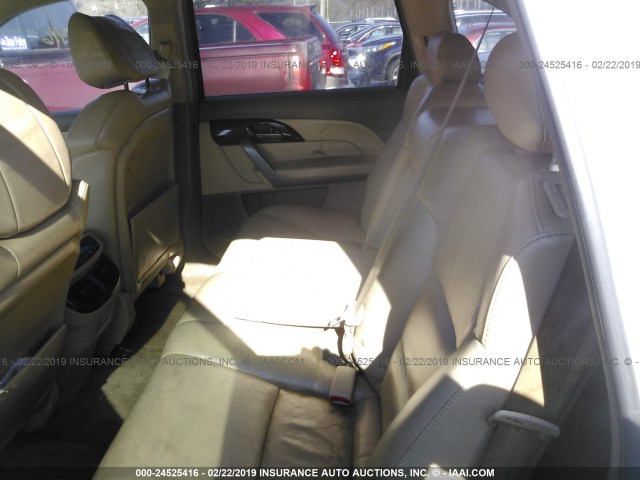 2HNYD28498H557159 - 2008 ACURA MDX TECHNOLOGY WHITE photo 8