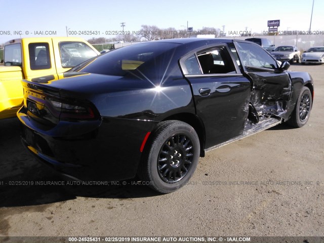 2C3CDXKTXHH608153 - 2017 DODGE CHARGER POLICE BLACK photo 4