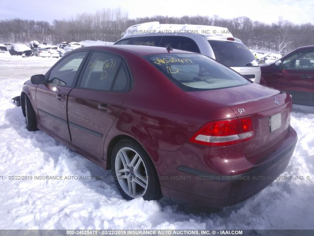 YS3FD49YX71116687 - 2007 SAAB 9-3 2.0T RED photo 3