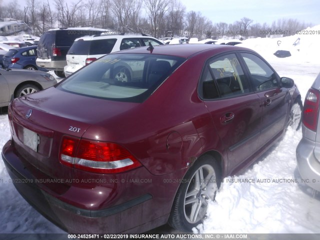 YS3FD49YX71116687 - 2007 SAAB 9-3 2.0T RED photo 4