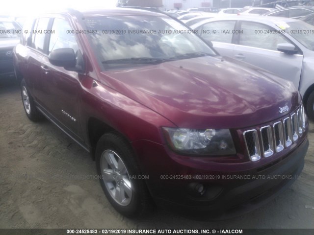 1C4NJCBAXED507658 - 2014 JEEP COMPASS SPORT MAROON photo 1