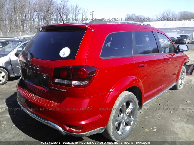 3C4PDDGG7GT141030 - 2016 DODGE JOURNEY CROSSROAD RED photo 4