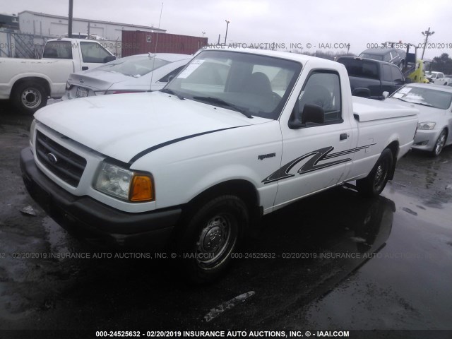 1FTYR10U02PB24247 - 2002 FORD RANGER WHITE photo 2