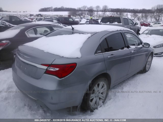 1C3CCBAB7DN669931 - 2013 CHRYSLER 200 LX GRAY photo 4