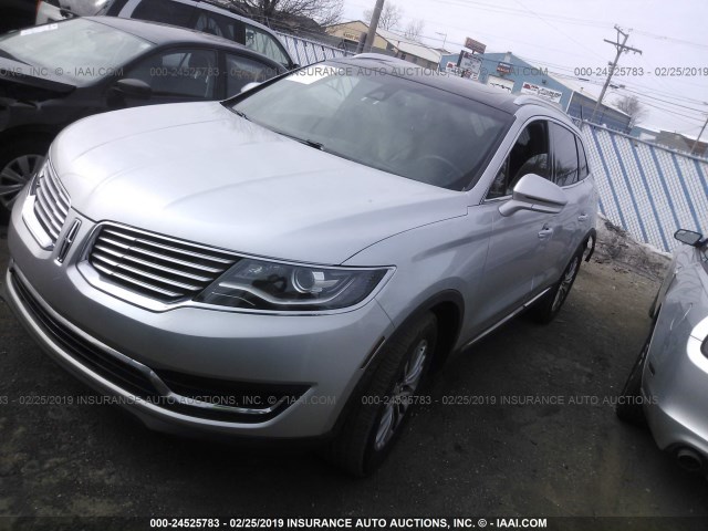 2LMPJ6KR5GBL76048 - 2016 LINCOLN MKX SELECT SILVER photo 2