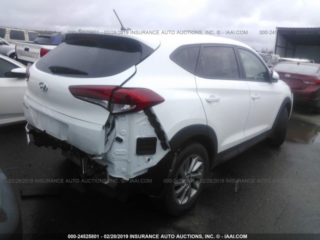 KM8J23A41HU441749 - 2017 HYUNDAI TUCSON SE WHITE photo 4