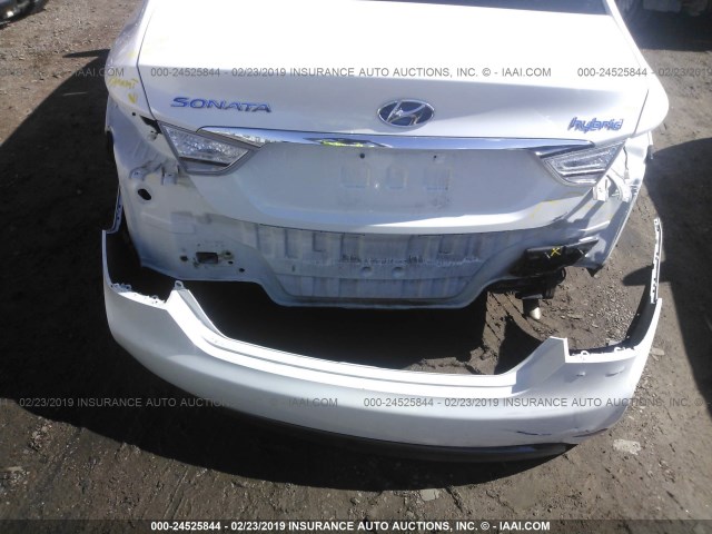 KMHEC4A45CA035732 - 2012 HYUNDAI SONATA HYBRID WHITE photo 6