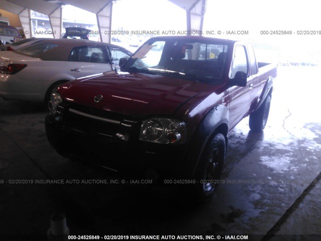 1N6ED26Y62C335622 - 2002 NISSAN FRONTIER KING CAB XE/KING CAB SE RED photo 2