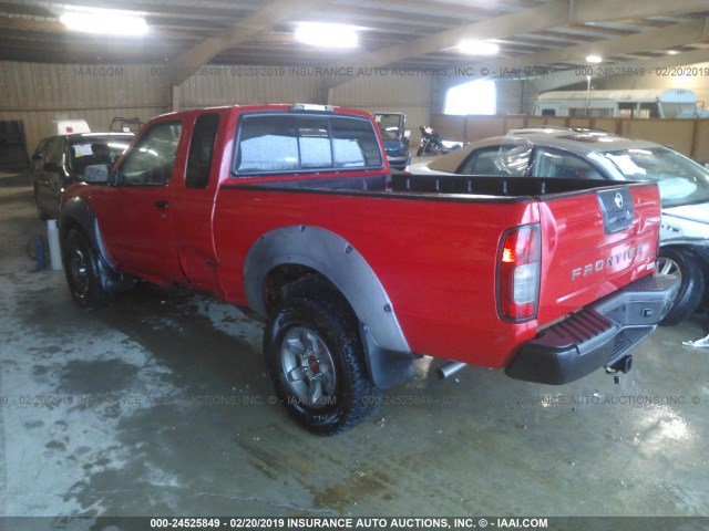 1N6ED26Y62C335622 - 2002 NISSAN FRONTIER KING CAB XE/KING CAB SE RED photo 3