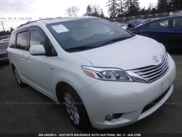 5TDDZ3DC6HS168425 - 2017 TOYOTA SIENNA XLE/LIMITED WHITE photo 1