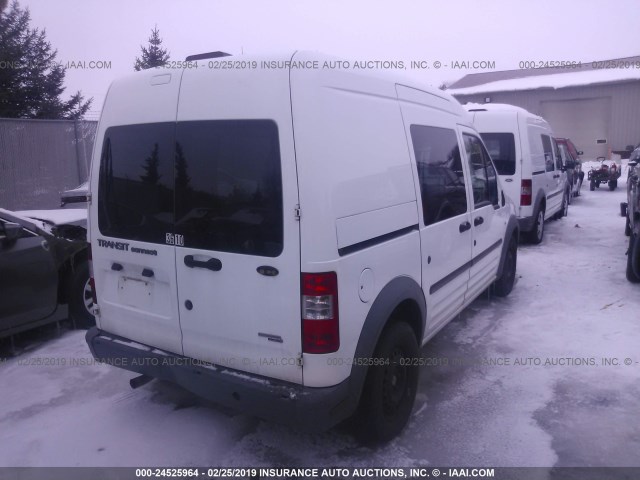 NM0LS6AN9CT100053 - 2012 FORD TRANSIT CONNECT XL WHITE photo 4