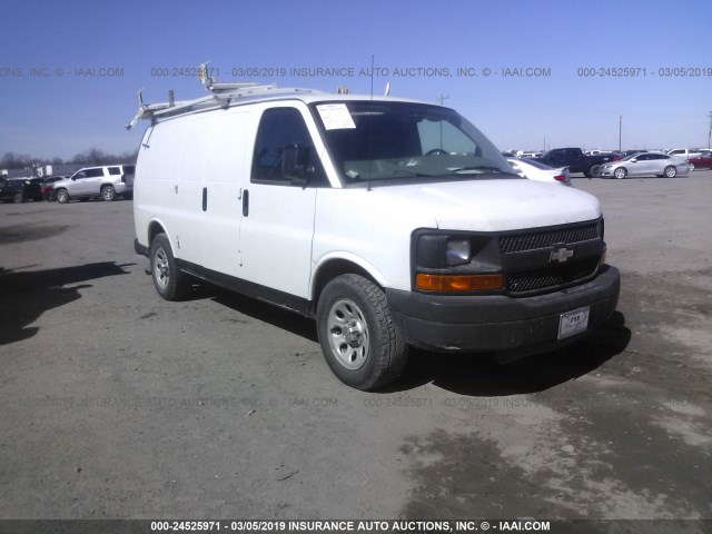 1GCSGAFX4D1113187 - 2013 CHEVROLET EXPRESS G1500  WHITE photo 1