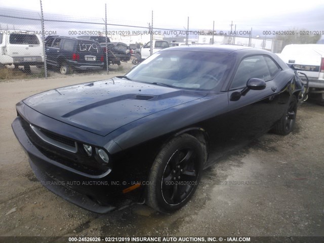 2C3CDYAG5EH224917 - 2014 DODGE CHALLENGER SXT BLACK photo 2