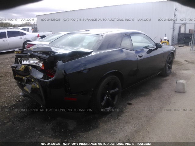 2C3CDYAG5EH224917 - 2014 DODGE CHALLENGER SXT BLACK photo 4