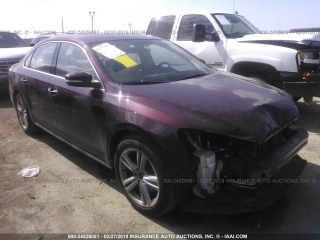 1VWBS7A34EC035759 - 2014 VOLKSWAGEN PASSAT SE MAROON photo 1