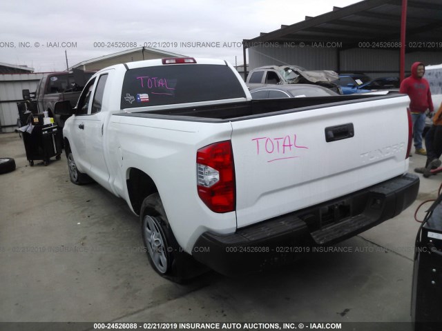 5TFRM5F15FX091503 - 2015 TOYOTA TUNDRA DOUBLE CAB SR/SR5 WHITE photo 3