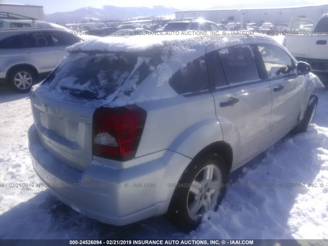 1B3HB48B17D509559 - 2007 DODGE CALIBER SXT SILVER photo 4